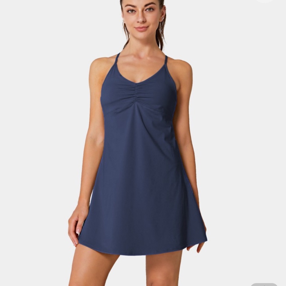 Halara Thin Shoulder Strap 2-Activity Dress. Matching shorts are included, 6
